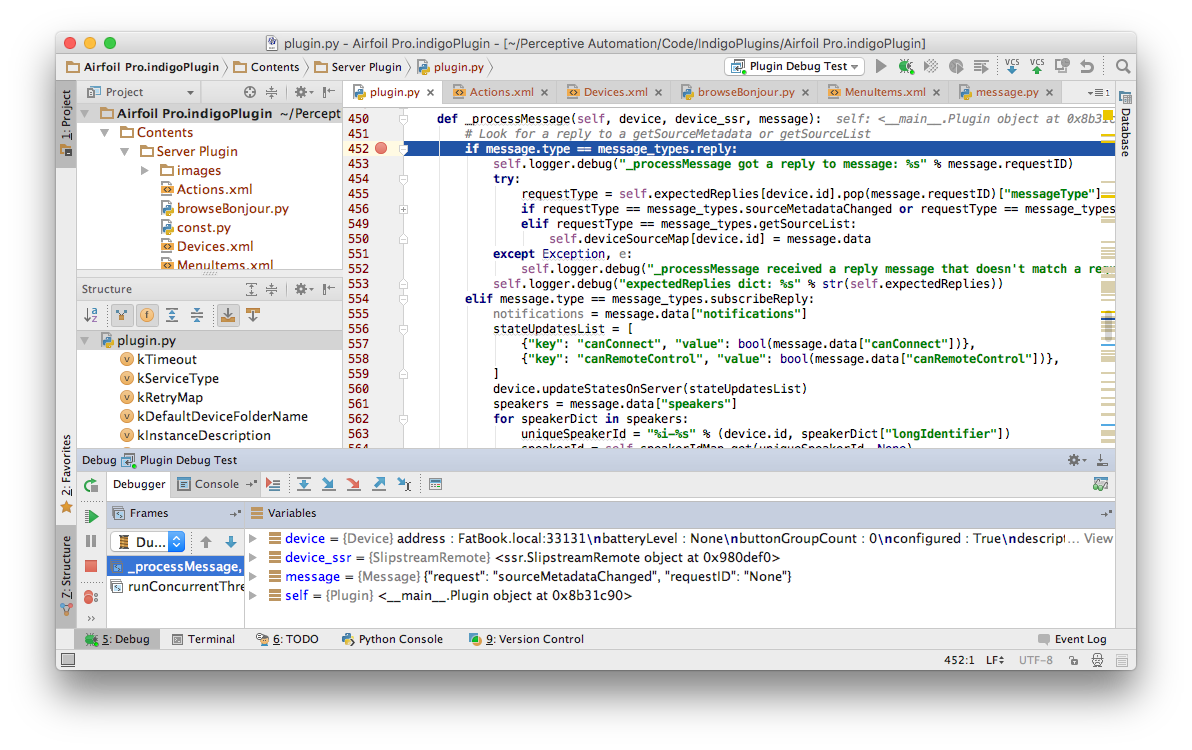 Breakpoints in PyCharm Image